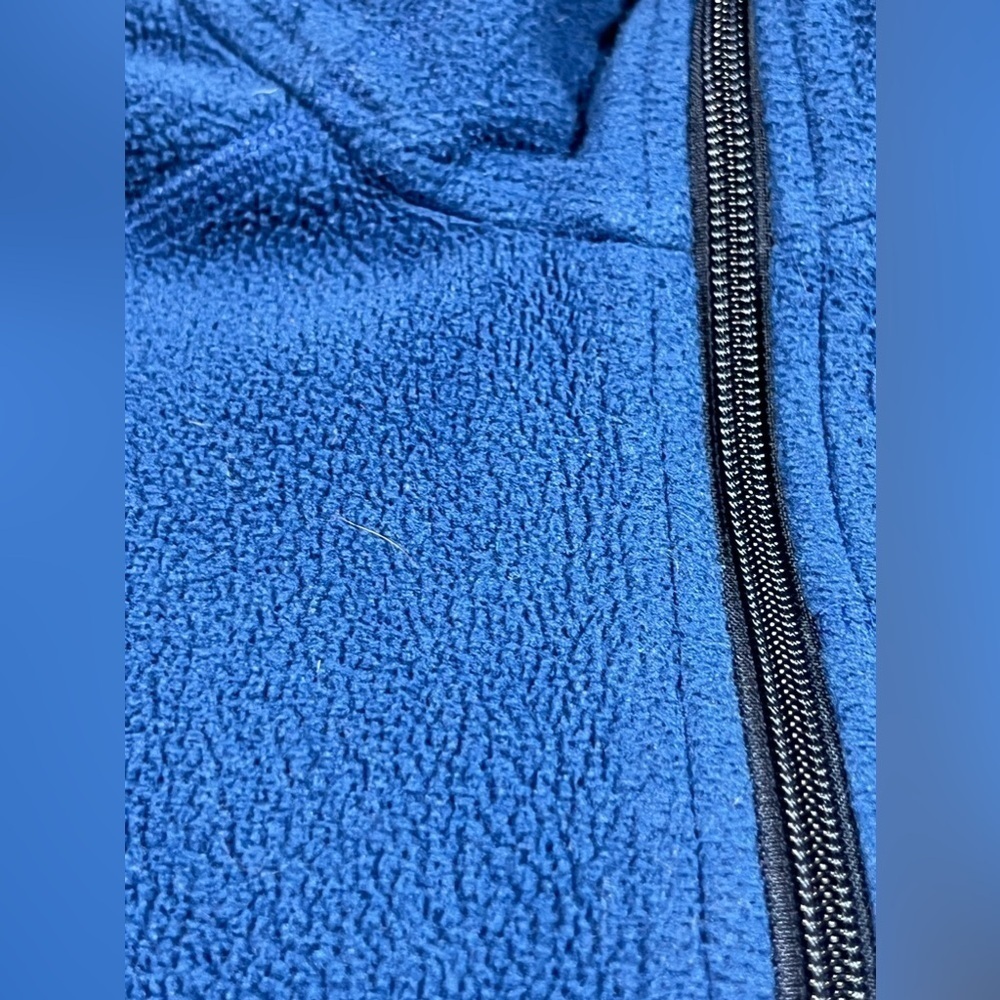 Men’s L.L. Bean Medium Slightly Fitted Navy Retro Pile Full Zip Sherpa Coat - Picture 6 of 11